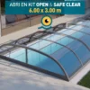 ABRI OPEN & SAFE CLEAR 6 X 3 1 ABRI OPEN & SAFE CLEAR 6 X 3 -Cash Piscines Boutique abri open safe clear 6 x 3