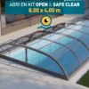 ABRI OPEN & SAFE CLEAR 8 X 4 -Cash Piscines Boutique abri open safe clear 8 x 4