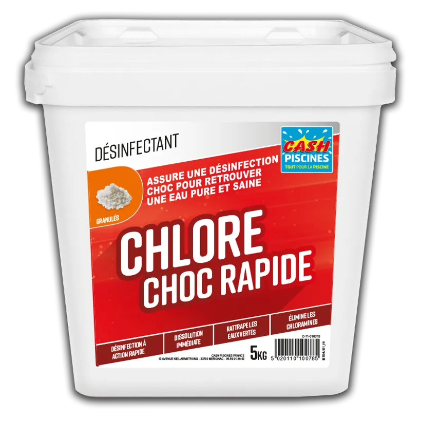 CHLORE CHOC RAPIDE GRANULES 5KG 3 CHLORE CHOC RAPIDE GRANULES 5KG