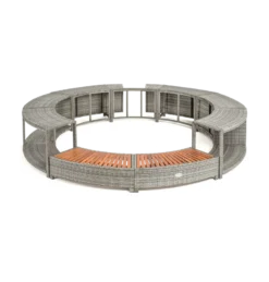 ENTOURAGE ROTIN GRIS SPA GONFLABLE Diam. 180cm -Cash Piscines Boutique entourage rotin gris spa gonflable diam 180cm 4