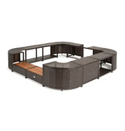 ENTOURAGE ROTIN MARRON SPA GONFLABLE 188x188cm -Cash Piscines Boutique entourage rotin marron spa gonflable 188x188cm 4