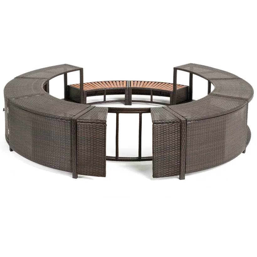 ENTOURAGE ROTIN MARRON SPA GONFLABLE Diam. 180cm 5 ENTOURAGE ROTIN MARRON SPA GONFLABLE Diam. 180cm – Image 3