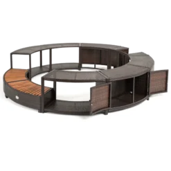 ENTOURAGE ROTIN MARRON SPA GONFLABLE Diam. 180cm