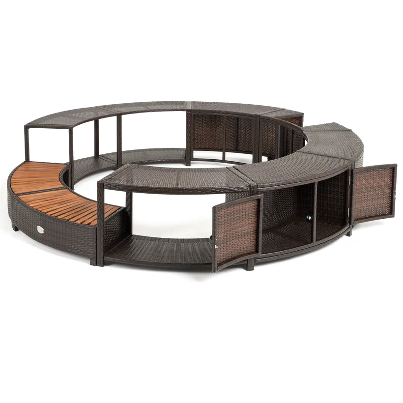 ENTOURAGE ROTIN MARRON SPA GONFLABLE Diam. 180cm 3 ENTOURAGE ROTIN MARRON SPA GONFLABLE Diam. 180cm