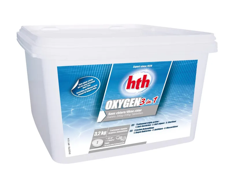 HTH OXYGENE ACTIF 3 En 1 3.2KG 3 HTH OXYGENE ACTIF 3 En 1 3.2KG