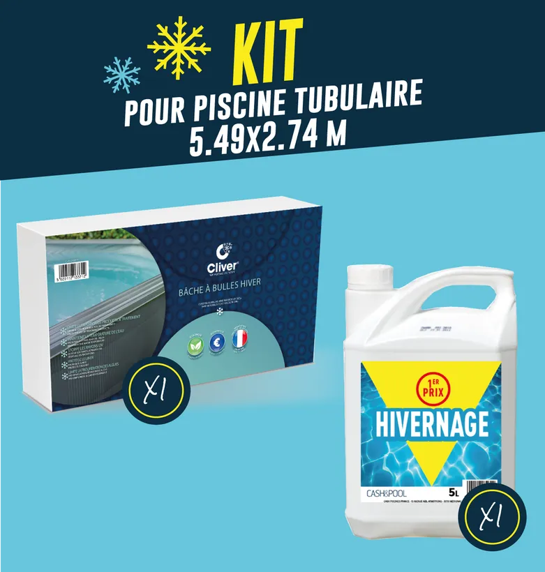 KIT HIVERNAGE PISCINE TUBULAIRE 5.49*2.74M 3 KIT HIVERNAGE PISCINE TUBULAIRE 5.49*2.74M