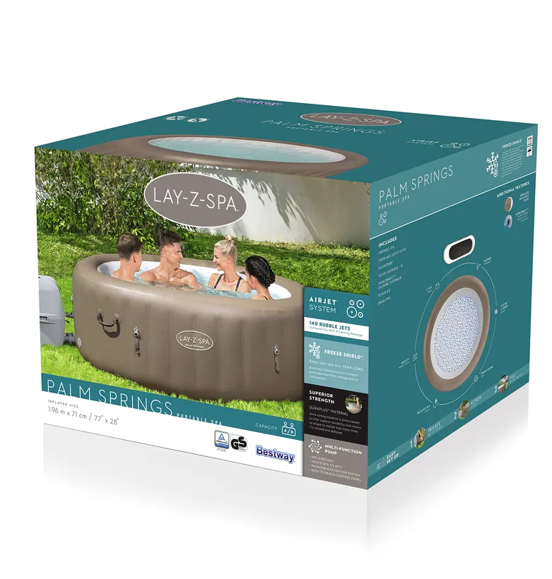 SPA GONFLABLE BESTWAY LAY-Z-SPA PALM SPRINGS AIRJET 4-6 Pers 5 SPA GONFLABLE BESTWAY LAY-Z-SPA PALM SPRINGS AIRJET 4-6 Pers – Image 3