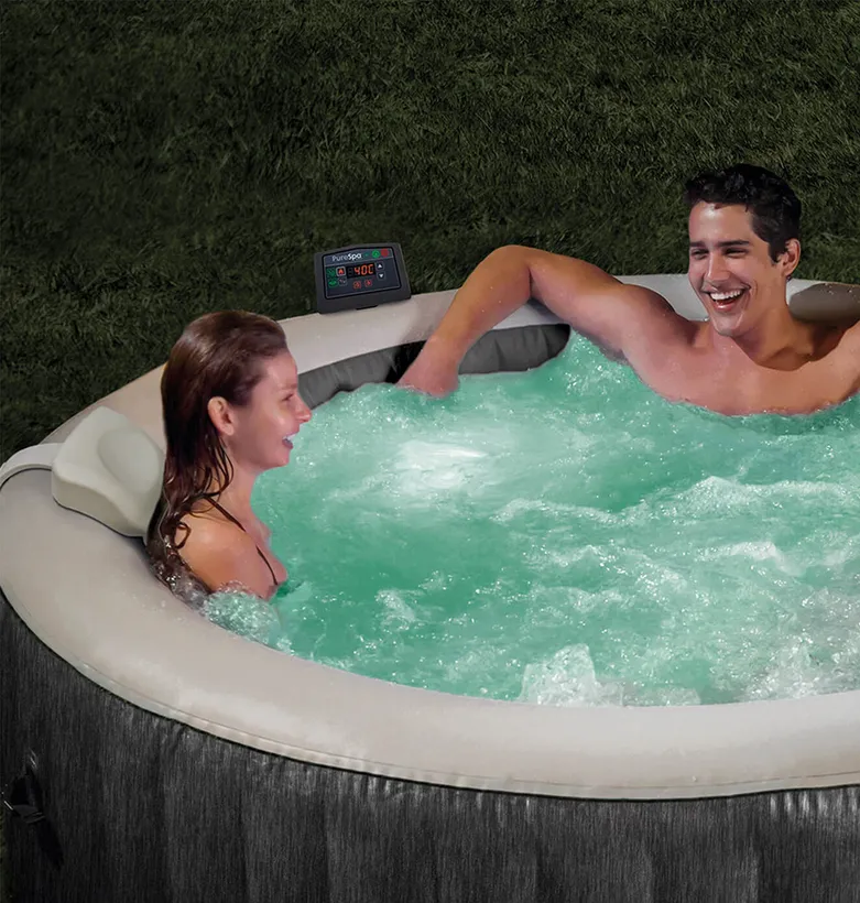 SPA GONFLABLE INTEX PURESPA BALTIK 4pl. GRIS 8 SPA GONFLABLE INTEX PURESPA BALTIK 4pl. GRIS – Image 6